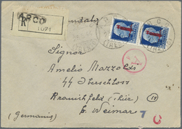 Br Feldpost 2. Weltkrieg: 1944 (25.5.), Frankierter R-Brief Mit 2x 1.25 Lire (senkrechtes Paar) Von Arc - Other & Unclassified