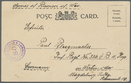 Br Kriegsgefangenen-Lagerpost: 1918 P.O.W. Card Sent By A German From Camp Yercaud To His Son Serving I - Other & Unclassified