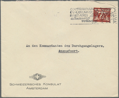 Br KZ-Post: Amersfoort: 1942, Vordruckbrief "Schweizer Konsulat Amsterdam" Mit 7 1/2 C. Freimarke Aus " - Covers & Documents