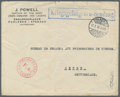 Br Lagerpost: Ruhleben: 1916, Zwei Vordruckbriefe "J. POWELL CAPTAIN OF THE CAMP...RUHLEBEN-SPANDAU..." - Altri & Non Classificati