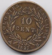 Colonies Françaises - Charles X - 10 Centimes 1827 H - Altri & Non Classificati