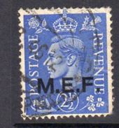 BOIC, Middle East Forces 1943-7 2½d 13½mm Overprint On GB, Used, SG M13 (A) - British Occ. MEF