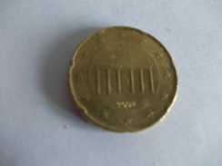 Monnaie Pièce De 20 Centimes D' Euro De Allemagne Année 2002 Valeur Argus 1 € - Allemagne