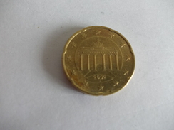 Monnaie Pièce De 20 Centimes D' Euro De Allemagne Année 2002 Valeur Argus 1 € - Alemania