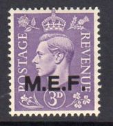 BOIC, Middle East Forces 1943-7 3d 13½mm Overprint On GB, Hinged Mint, SG M14 (A) - Britse Bezetting MEF