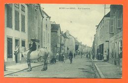 CPA 10 Mussy Sur Seine " Rue Gambetta " Cavalier - LJCP 43 - Mussy-sur-Seine