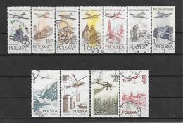 Pologne N° PA 41 42 43 44 46 47 48 55 56 57 58 YVERT OBLITERE - Used Stamps