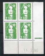 4859   FRANCE   N°  2622**  Marianne Du Bicentenaire   2f 10    Vert   Du  13/2/90     TB - 1990-1999