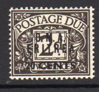 BOIC, BMA Eritrea 1948 20c. On 2d Postage Due Overprint On GB, Hinged Mint, SG ED3 (A) - Eritrea