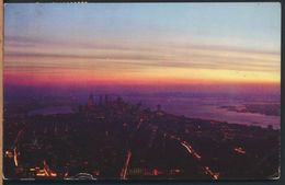 °°° 7766 - NY - NEW YORK HARBOR AT NIGHT - 1956 With Stamps °°° - Viste Panoramiche, Panorama