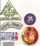 Scoutisme Lot De 6 Blasons Des Scouts De France Des Années 1976 - Scouting