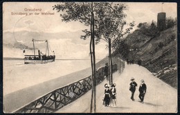 A7014 - Alte Ansichtskarte - Graudenz Grudziądz - Schlossberg An Der Weichsel - Schifffahrt Dampfer - Gel 1914 - Westpreussen