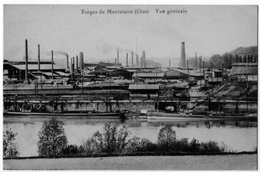 Montataire Oise Péniches Forges 1910 état Superbe - Montataire