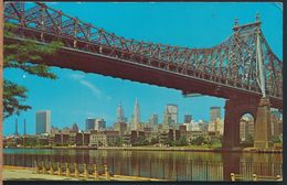 °°° 7799 - NY - NEW YORK - QUEENSBORO BRIDGE - 1971 With Stamps °°° - Puentes Y Túneles