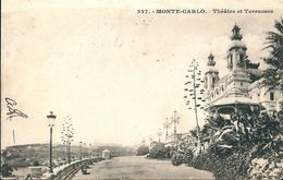 MONTE  CARLO -  THEATRE   ET TERRASSES   ( Voir Verso ) - Les Terrasses