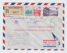 France FIRST FLIGHT COVER PARIS-VARSOVIE-MOSCOU PAR CARAVELLE Poland Russia 1960 - 1960-.... Lettres & Documents