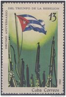 1969.39 CUBA 1969. MNH 10 ANIV DEL TRIUNFO DE LA REVOLUCION. BANDERA FLAG . - Neufs