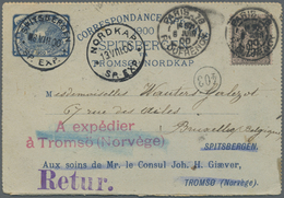 GA Thematik: Arktis / Arctic: Baldwin-Zieglers Polar-Expedition:1900, 100 ö. Spitzbergen Letter Card With Additional Fra - Other & Unclassified