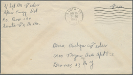 Br Thematik: Atom / Atom: USA: 1945, Feldpostbrief Aus "SANTA FE MAY.26" Mit Komplettem Absendervermerk "...P.O. Box 180 - Atomo