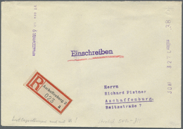 Br Deutsche Lokalausgaben Ab 1945: 1945, ASCHAFFENBURG, Ortseinschreiben Mit Registrierkassenstempel AS - Andere & Zonder Classificatie