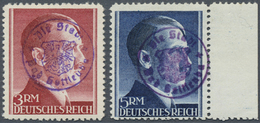 ** Deutsche Lokalausgaben Ab 1945: Bad Gottleuba, 3 RM Und 5 RM Hitler Mit Handstempelaufdruck Postfris - Autres & Non Classés