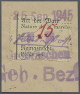 Brfst Deutsche Lokalausgaben Ab 1945: Großräschen: 1945, 15 Pfg. In Rot Auf Zollformzettel Mit Notstempel - Other & Unclassified