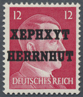 ** Deutsche Lokalausgaben Ab 1945: HERRNHUT, 12 Pfg. Hitler Stichtiefdruck Tadellos Postfrisch, Sehr Se - Other & Unclassified