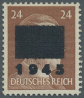 ** Deutsche Lokalausgaben Ab 1945: Netzschkau-Reichenbach: 1945, 24 Pfg. Hitler Als Probedruck Mit Aufd - Autres & Non Classés