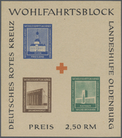 ** Deutsche Lokalausgaben Ab 1945: Oldenburg, 1948, Blockausgabe Per Drei Mal, Je Mit Fehlender (1) Bzw - Autres & Non Classés