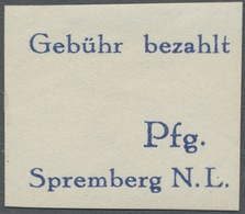 ** Deutsche Lokalausgaben Ab 1945: Spremberg 1945, Gebührenzettel Mit Fehlender Wertziffer 6, Postfrisc - Andere & Zonder Classificatie