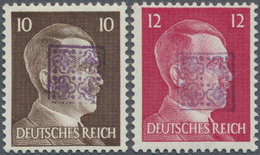 ** Deutsche Lokalausgaben Ab 1945: Wurzen, 10 Und 12 Pfg. Stichtiefdruck Mit Violettem Handstempelaufdr - Altri & Non Classificati