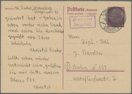 GA Deutsche Lokalausgaben Ab 1945 - Ganzsachen: Strausberg Notausgabe 6 Pf Auf 15 Pf Hindenburg-Ausland - Other & Unclassified