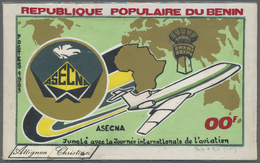 Thematik: Flugzeuge, Luftfahrt / Airoplanes, Aviation: 1985, Benin. Artwork For The Issue "ASECNA, 25th Anniversary" Sho - Aerei