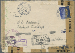 Br Alliierte Besetzung - Überroller-Belege: 1945, 25 Pfg. Hitler Mit Stempel "NÜRNBERG 29.3." Auf Ausla - Autres & Non Classés