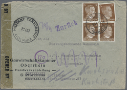 Br Alliierte Besetzung - Überroller-Belege: 1945, 4 X 3 Pf Hitler MeF Auf Brief Der Gauwirtschaftskamme - Other & Unclassified