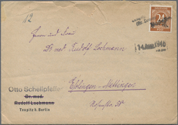 GA/Br Alliierte Besetzung - Notstempel: TEUPITZ (Kr. Teltow) 1946, Notstempel In Verschiedenen Typen Auf 4 - Andere & Zonder Classificatie