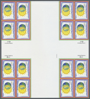 ** Thematik: Frieden / Peace: 2000, UN New York. Imperforate Cross Gutter Block Of 4 Blocks Of 4 Of The Issue "Internati - Unclassified