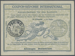 GA Thematik: I.A.S. / Intern. Reply Coupons: 1915, Germany, 25 Pf. / 12 Cents Pmkd.german Offices In China "PEKING 1.12. - Non Classés