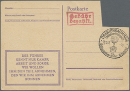 GA Alliierte Besetzung - Notausgaben: Sowjetische Zone: 1945, Dt.Reich Urkarte P 312/08 Mit Rechteckig - Other & Unclassified