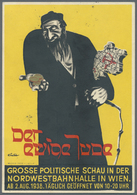 Thematik: Judaika / Judaism: 1938 (22.10.), Österreich, Dreifarbige Propagandakarte 'DER EWIGE JUDE / Grosse Politische - Non Classificati