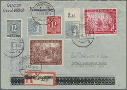 Br Alliierte Besetzung - Gemeinschaftsausgaben: 1946, 12 Pfg. Arbeiter Ungezähnt, Oberrandstück Mit Por - Other & Unclassified