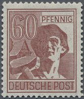 ** Alliierte Besetzung - Gemeinschaftsausgaben: 1946, 60 Pfg. Arbeiter Auf Dünnem Papier, Postfrisch, P - Autres & Non Classés