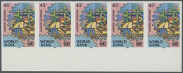 ** Thematik: Landwirtschaft / Agriculture: 1989, UN New York. Imperforate, Horizontal Strip Of 5 For The 45c Value Of Th - Agricoltura