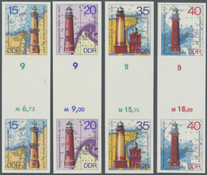 ** Thematik: Leuchttürme / Lighthouses: 1974: DDR, Leuchttürme 15-40 Pfg. UNGEZÄHNT In Originalfarben, 4 Werte In Senkre - Phares