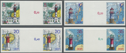 ** Thematik: Leuchttürme / Lighthouses: 1975: DDR, Leuchttürme Ohne 25 Pfg. UNGEZÄHNT In Originalfarben, 4 Werte In Waag - Lighthouses