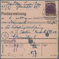 Br Sowjetische Zone - Sächsische Schwärzungen: 1945, 10 Pfg. Hindenburg Mit Schwärzung, Zwei Einzelwert - Other & Unclassified