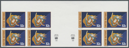 ** Thematik: Malerei, Maler / Painting, Painters: 1996, UN New York. Imperforate Horizontal Gutter Pair Of 2 Blocks Of 4 - Altri & Non Classificati