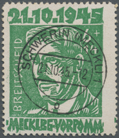 O Sowjetische Zone - Mecklenburg-Vorpommern: 1945, 6 + 14 Pfg. Breitscheid In Besserer Farbe "schwärzl - Andere & Zonder Classificatie