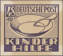 Sowjetische Zone - Mecklenburg-Vorpommern: 1945 KINDERHILFFE, 6 Pfg. (grün) Und  48 Pfg. (violett), - Autres & Non Classés