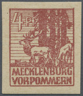 * Sowjetische Zone - Mecklenburg-Vorpommern: 1946, 4 Pf Lebhaftkarminbraun Ungebraucht (entfalzt), Bis - Altri & Non Classificati